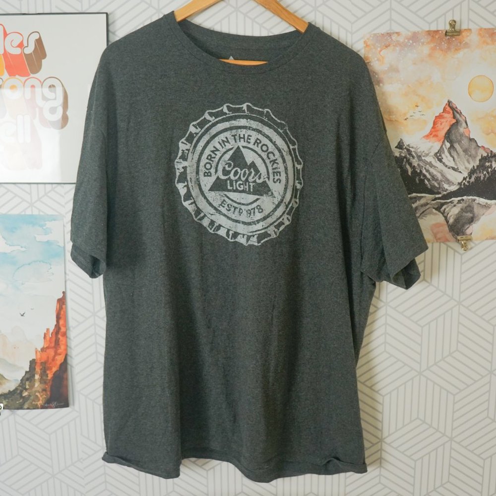 Grey Coors  Light Tee Shirt 2XL